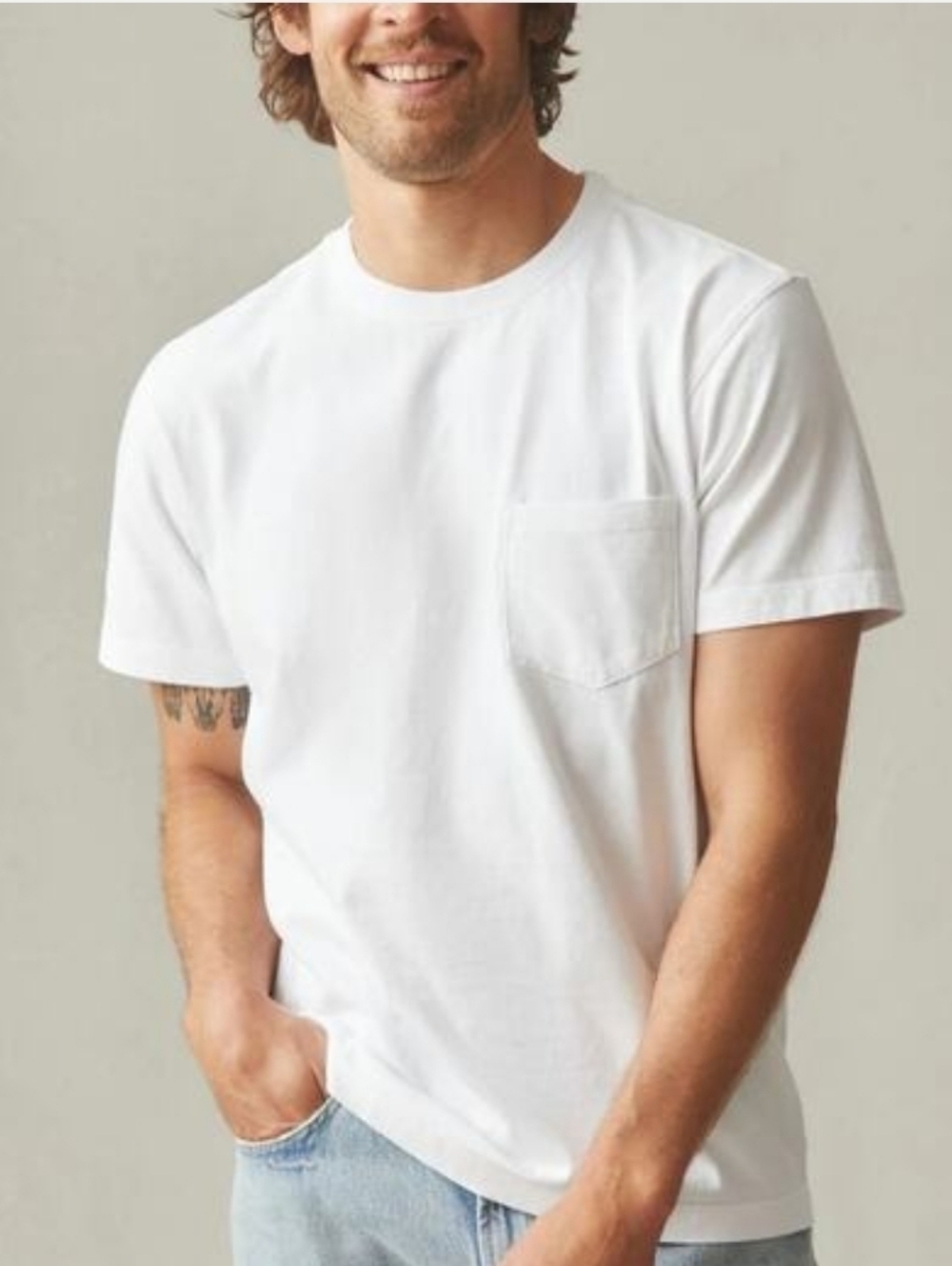American Giant White Short Sleeve Tee XL New Cotton USA Basic Quality